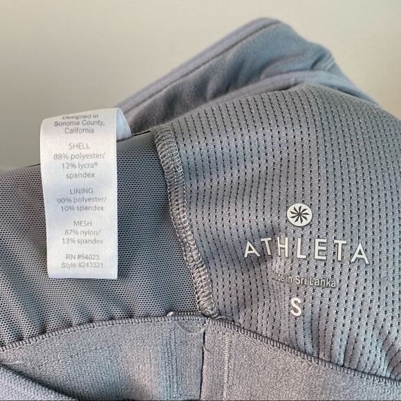 Athleta Gray Stunner T Back Tank Top Women's S Workout Fitted Stretch Gym - Picture 5 of 6